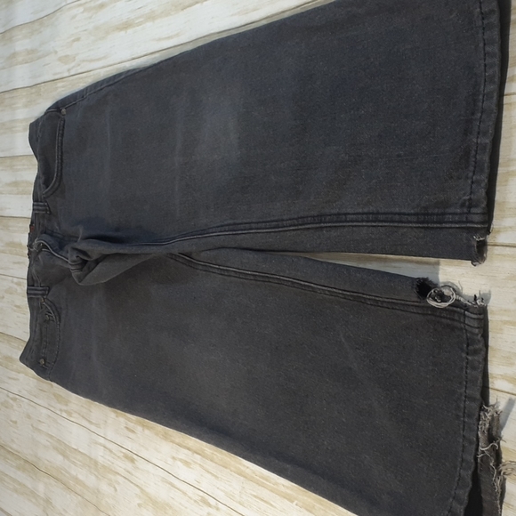 Rock N Run Slim Straight Gray Jeans Destroyed Cuffs Men's Size 32x28 - Picture 8 of 16